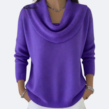 Paloma - Suéter con Cuello Ruffle Acogedor