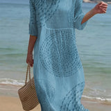 Estrella | Vestido de Playa Fresco con Bordado Geométrico