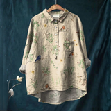 Arianna – Camisa de lino con estampado
