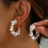 Pendientes Vintage con Perla Blanca