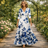 Sofía | Vestido Maxi Fluido Estilo Envoltura