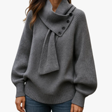 Elisa - Suéter Elegante con Cuello de Bufanda