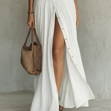 Aitana | Vestido maxi con cuello de solapa