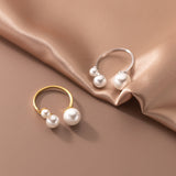 Anillo ajustable de perlas de agua dulce
