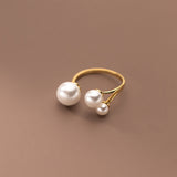 Anillo ajustable de perlas de agua dulce