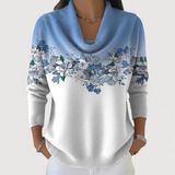 Alora Rosa - Suéter floral con cuello suave