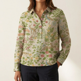 Elena – Camisa de lino con estampado