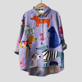Paula | Camiseta Casual de Arte de Perros