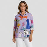 Paula | Camiseta Casual de Arte de Perros