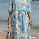 Martina | Vestido de Playa Suave con Estampado Floral
