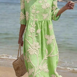 Ángeles | Vestido de Playa Fresco con Estampado Floral