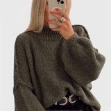 Cassia Jersey de Punto Oversized con Mangas Globo