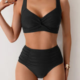 Carmen | Conjunto de Bikini de Verano de Cintura Alta