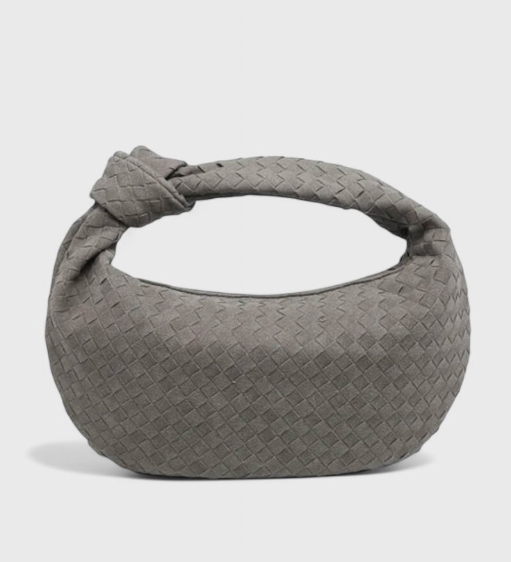 Lila Bolso Mediano Woven con Detalle de Nudo