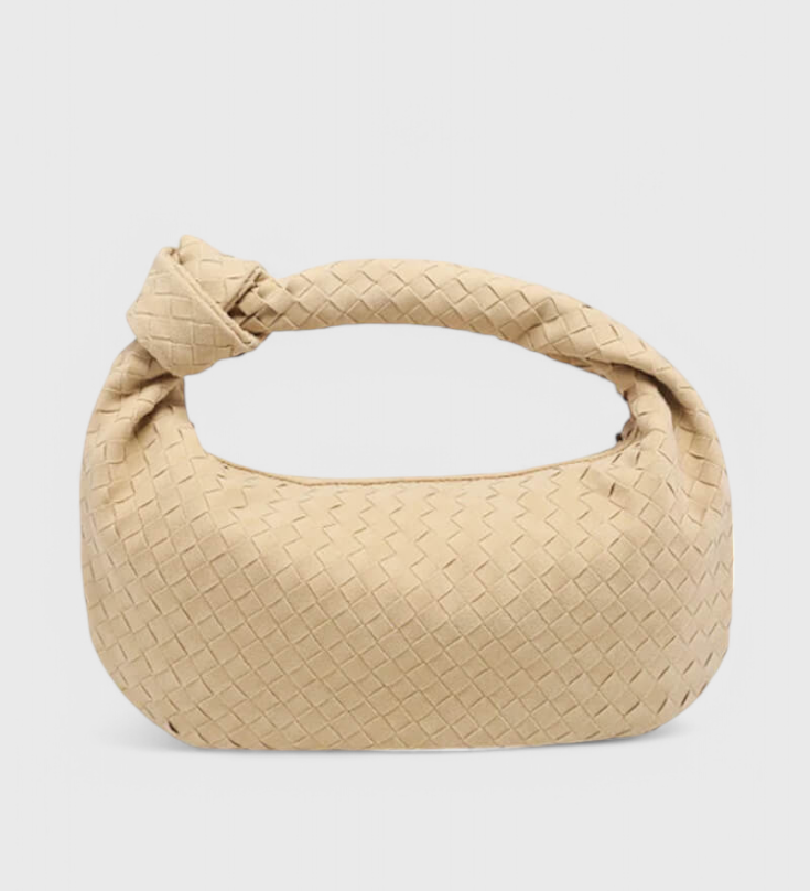 Lila Bolso Mediano Woven con Detalle de Nudo
