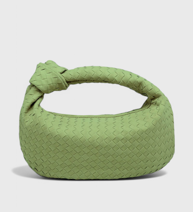 Lila Bolso Mediano Woven con Detalle de Nudo
