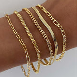 Conjunto de Pulseras de Oro