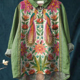 Ana – Camisa de lino con estampado