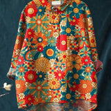 Valentina – Camisa de lino con estampado