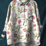Valentina – Camisa de lino con estampado