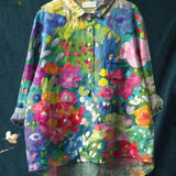 Carmen – Camisa de lino con estampado