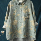 Tiziana – Camisa de lino con estampado