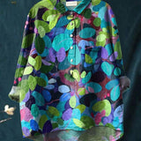 María – Camisa de lino con estampado