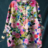 María – Camisa de lino con estampado