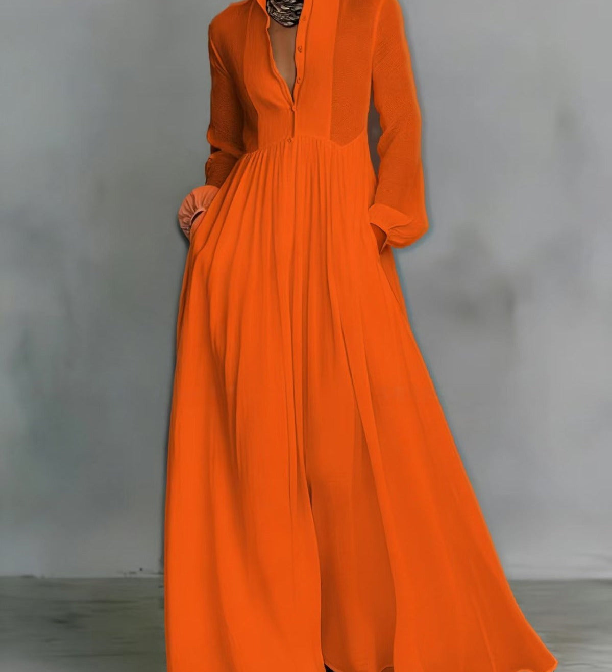 Carmen | Vestido Maxi con Botones Frontal Fluidos