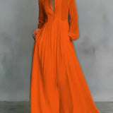 Carmen | Vestido Maxi con Botones Frontal Fluidos