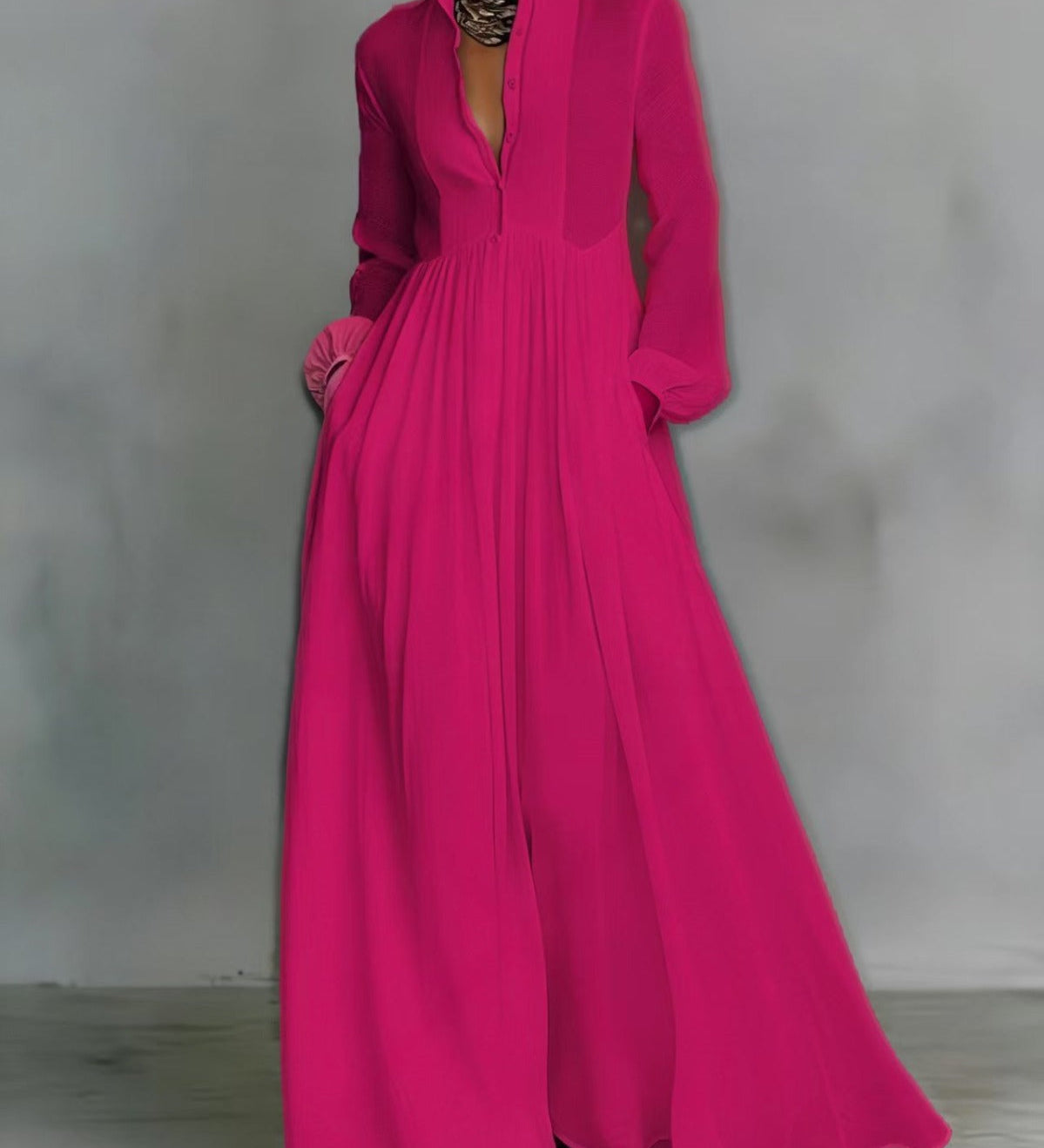 Carmen | Vestido Maxi con Botones Frontal Fluidos