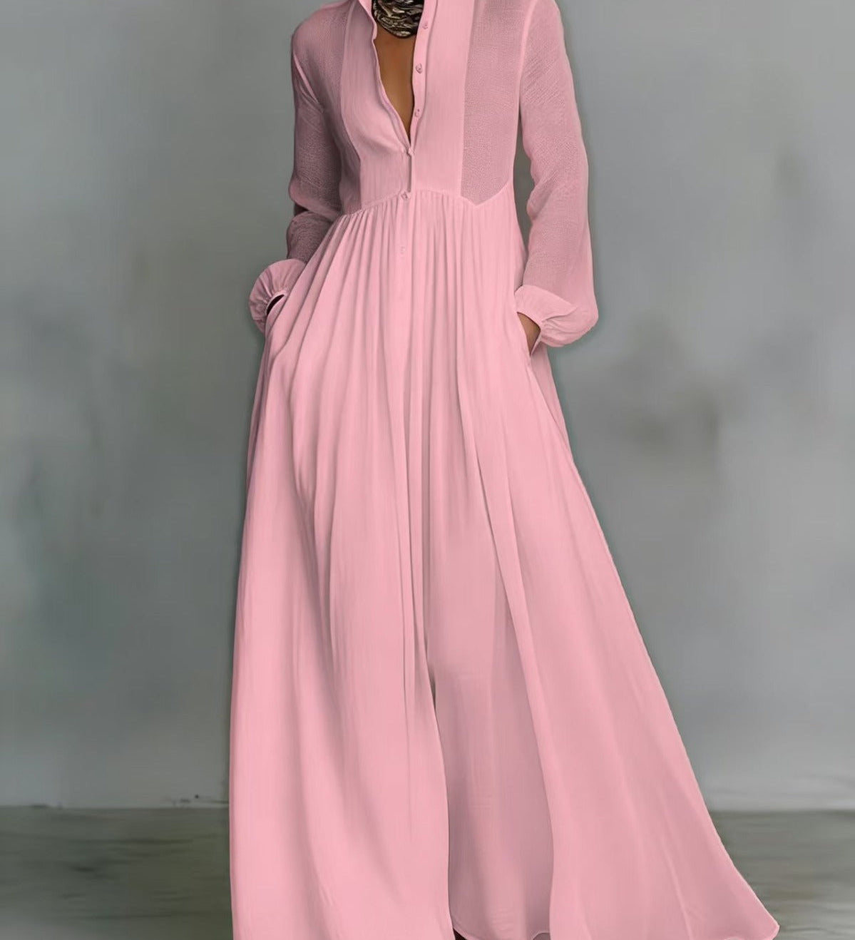 Carmen | Vestido Maxi con Botones Frontal Fluidos