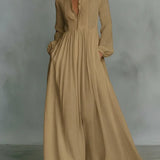 Carmen | Vestido Maxi con Botones Frontal Fluidos