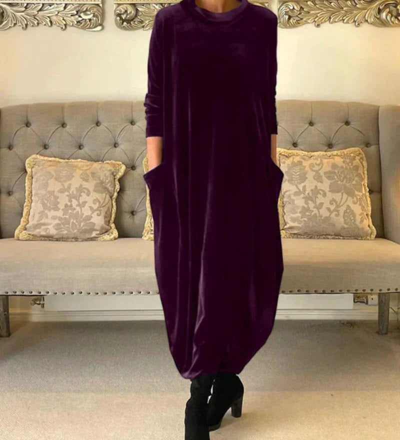 Eliza | Vestido de Terciopelo Relajado