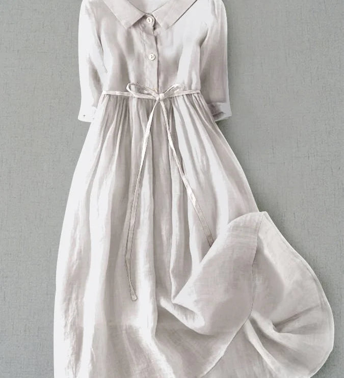 Isabel | Elegante Vestido de Media Manga con Cinta en la Cintura