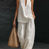 Carmen | Conjunto sin mangas con pantalón de pierna ancha
