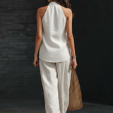 Carmen | Conjunto sin mangas con pantalón de pierna ancha