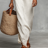 Carmen | Vestido maxi de hombros descubiertos con mangas murciélago