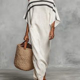 Carmen | Vestido maxi de hombros descubiertos con mangas murciélago