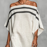 Carmen | Vestido maxi de hombros descubiertos con mangas murciélago