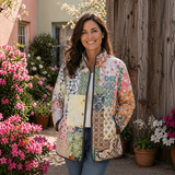 Elena | Chaqueta Acolchada Casual con Estampado Floral