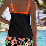 Lucía | Conjunto de Tankini Elegante de Dos Piezas