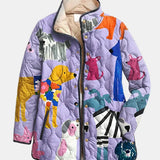 Sara | Chaqueta Acolchada Casual con Estampado de Perro