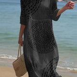 Catalina | Vestido de Playa Cómodo con Bordado Geométrico