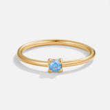Anillos de oro con piedra de nacimiento