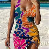 Lucía | Conjunto de Tankini Floral con Diseño que Cubre el Vientre