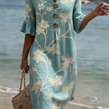 Valeria | Vestido de Playa Cómodo con Estampado Floral