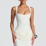 Leonor - Vestido maxi de escote cuadrado