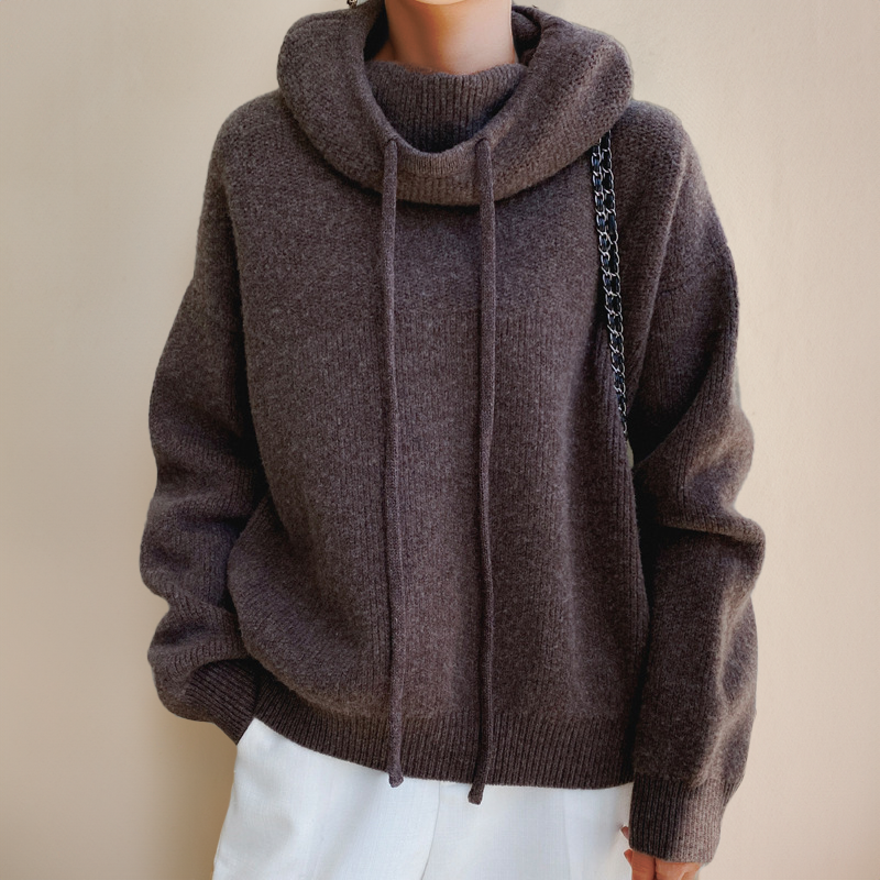 Ariana Lujo Diario – Suéter de Cuello Alto en Merino