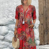 Elena | Vestido midi vibrante